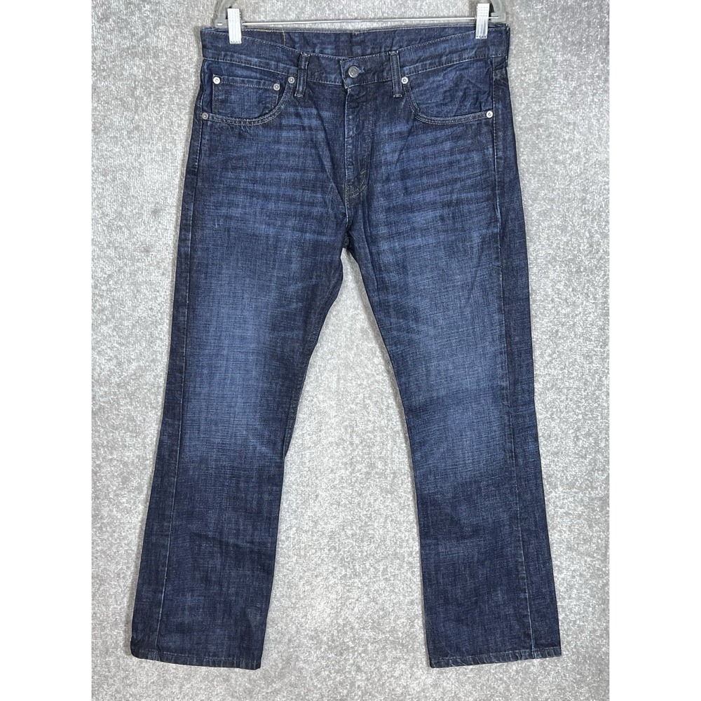 Levis 527 Boot Cut Jeans Mens Size 34x30 Blue Dark Wash Cotton 5 Pocket Denim